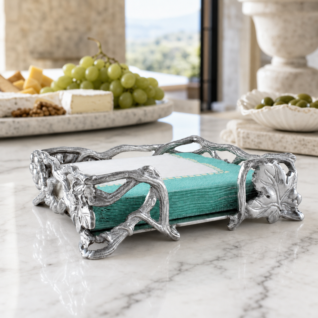 Grape Open Vine Napkin Box