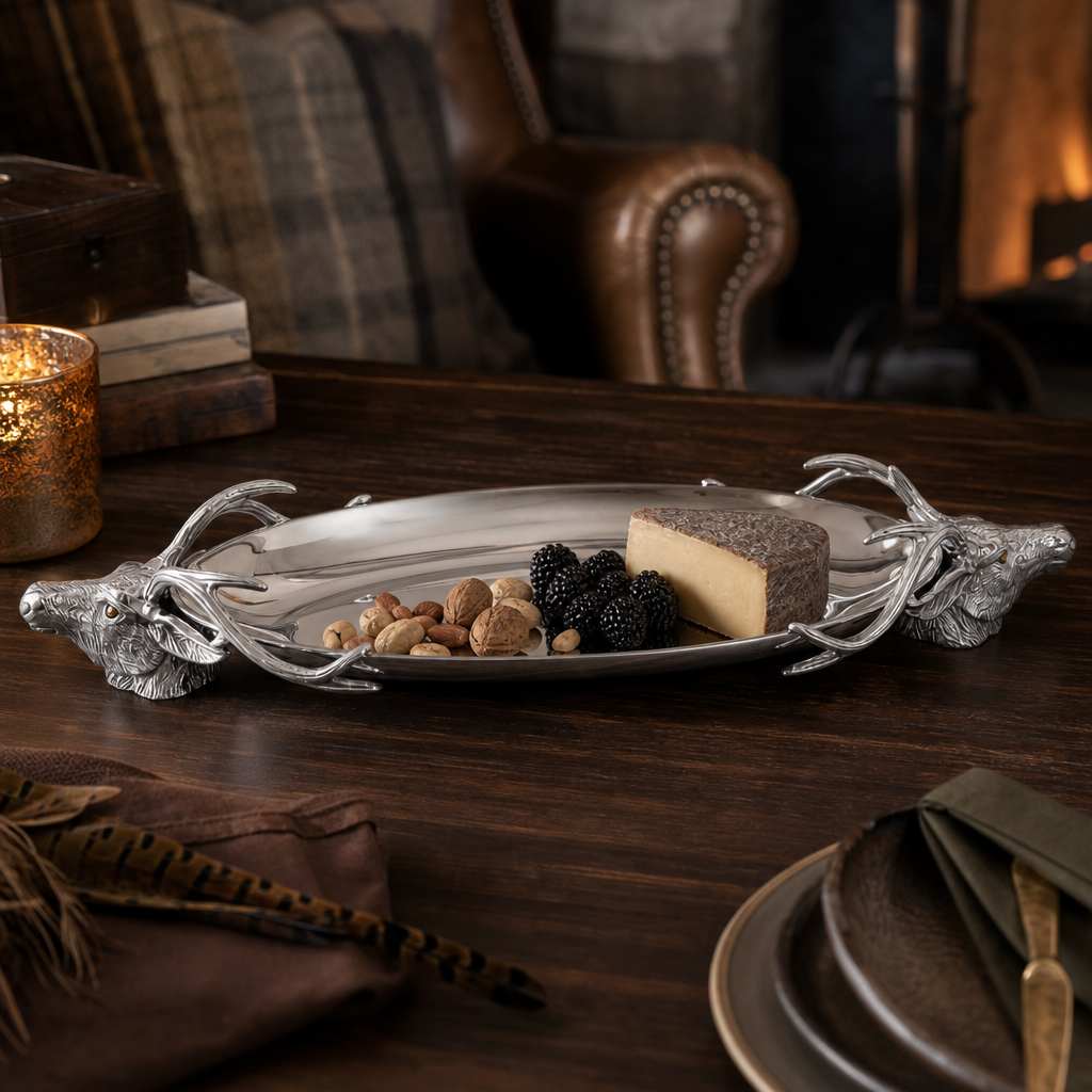 Deer Head Centerpiece Tray