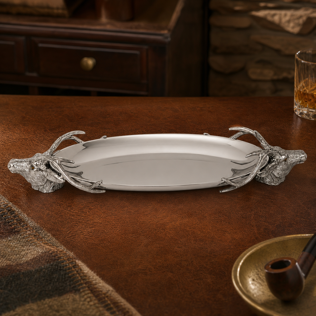Deer Head Centerpiece Tray