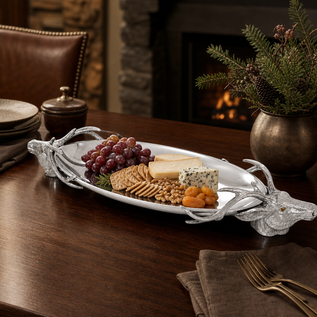 Deer Head Centerpiece Tray