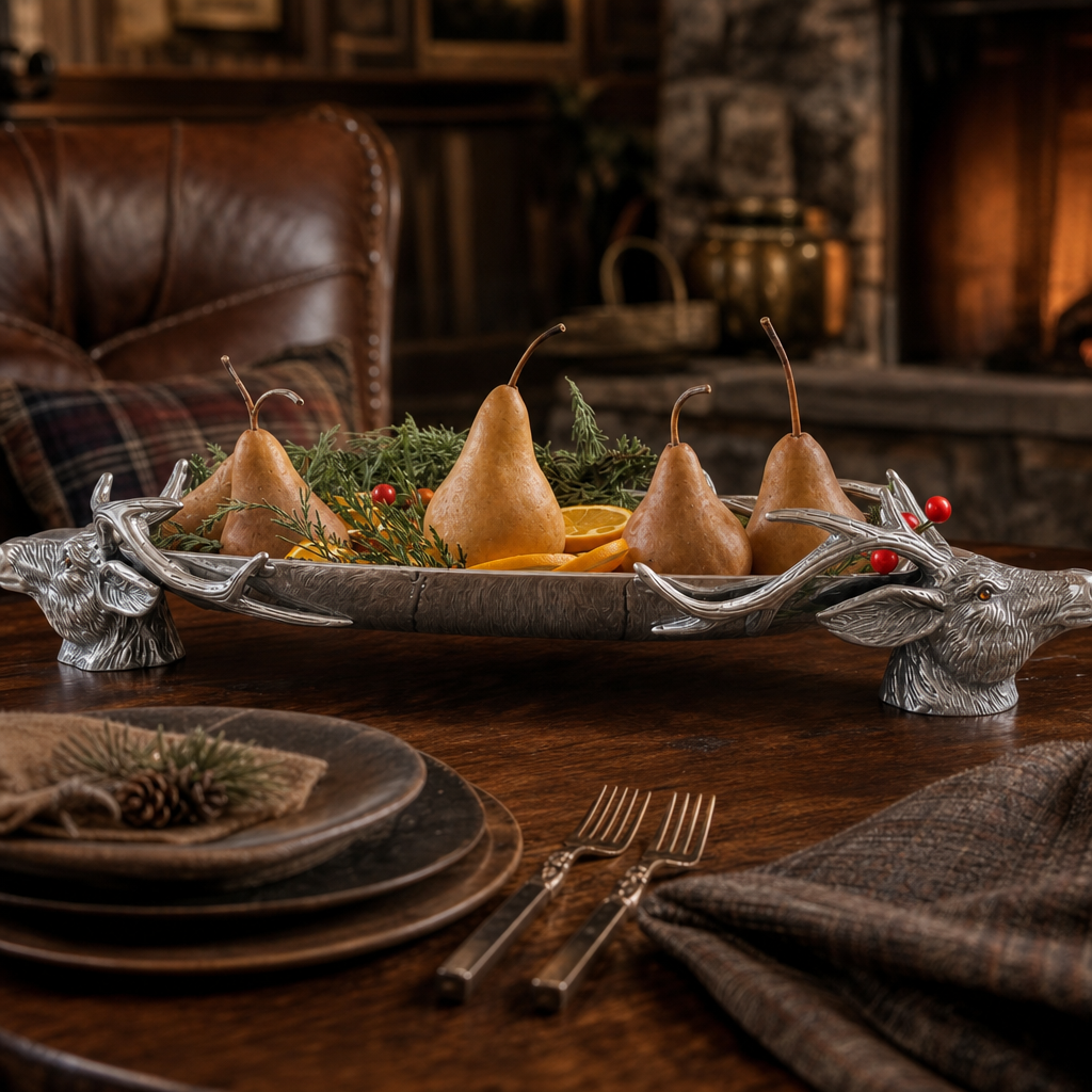 Deer Head Centerpiece Tray