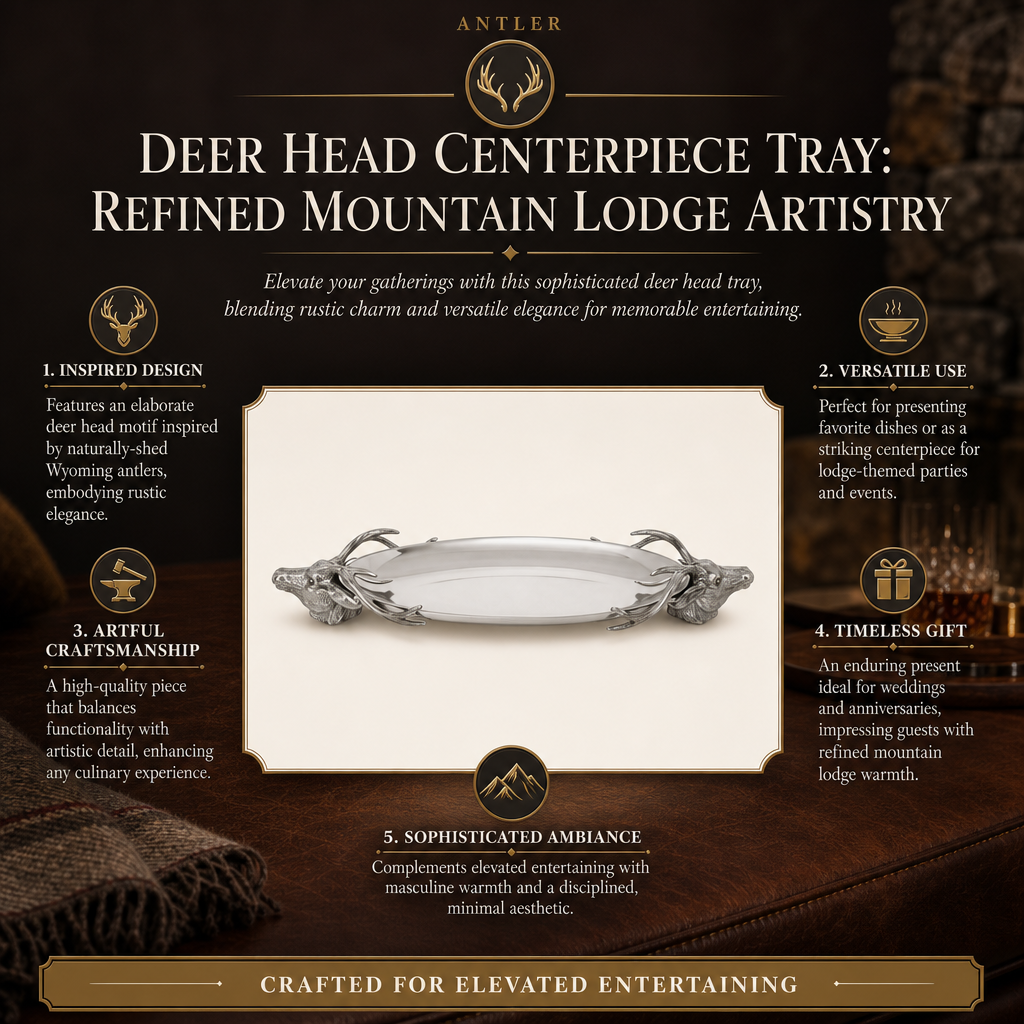 Deer Head Centerpiece Tray