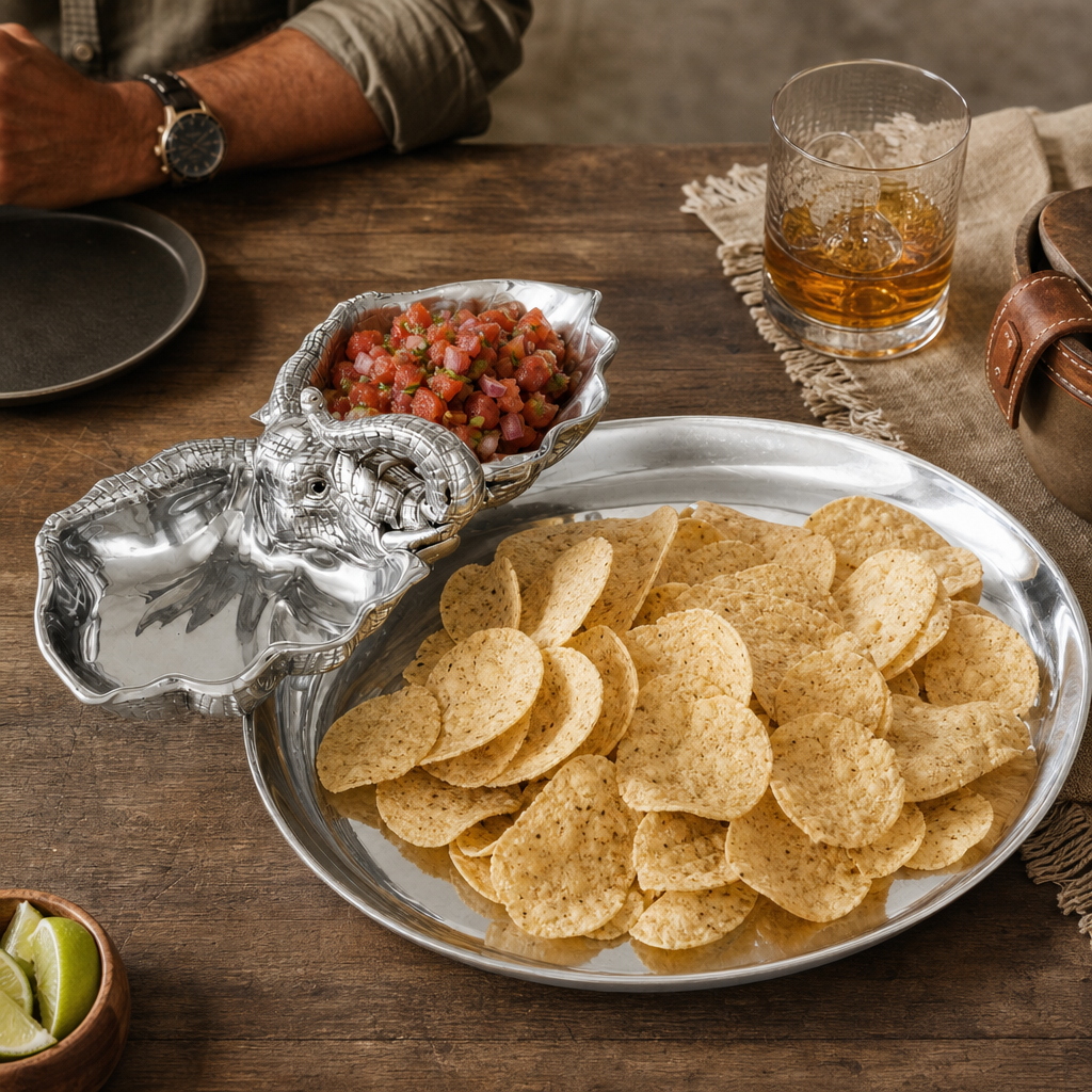 Elephant 14 Round Chip & Dip