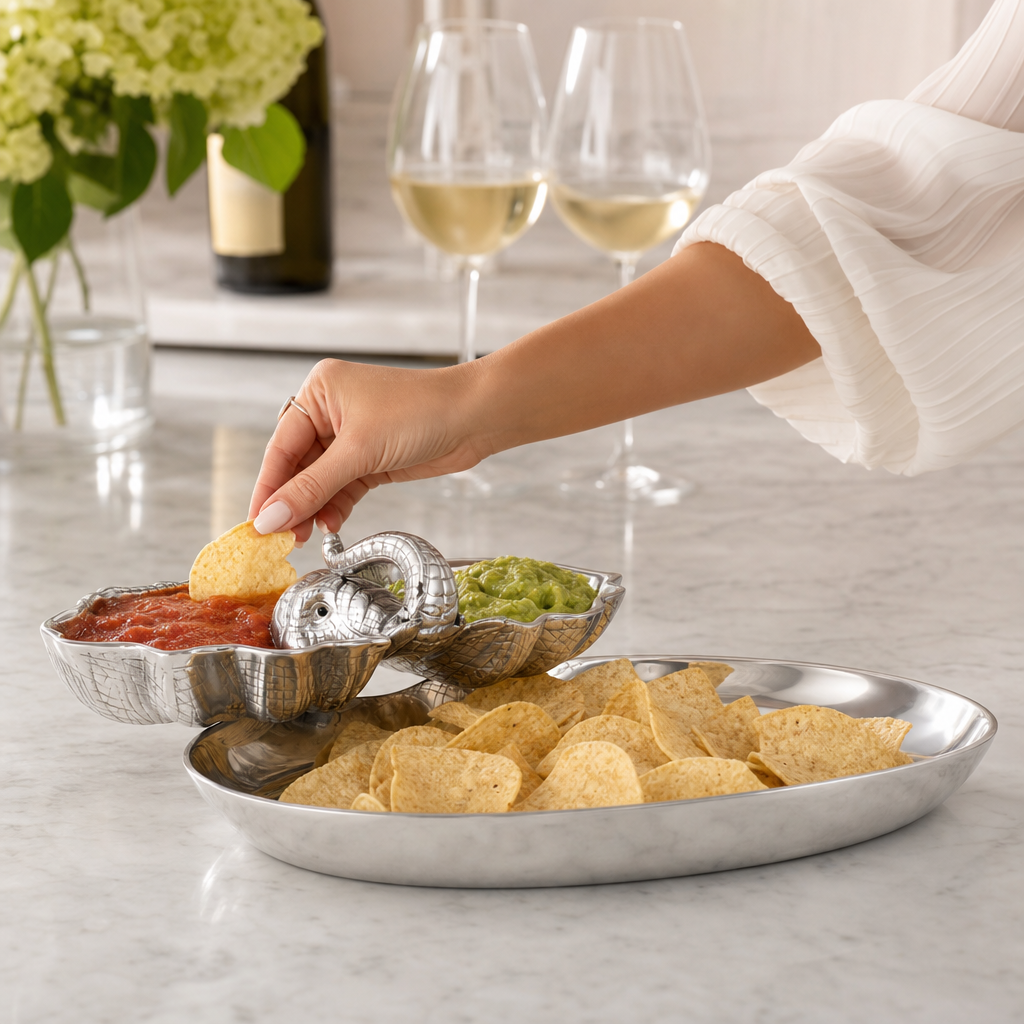 Elephant 14 Round Chip & Dip