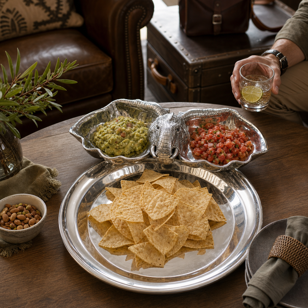 Elephant 14 Round Chip & Dip