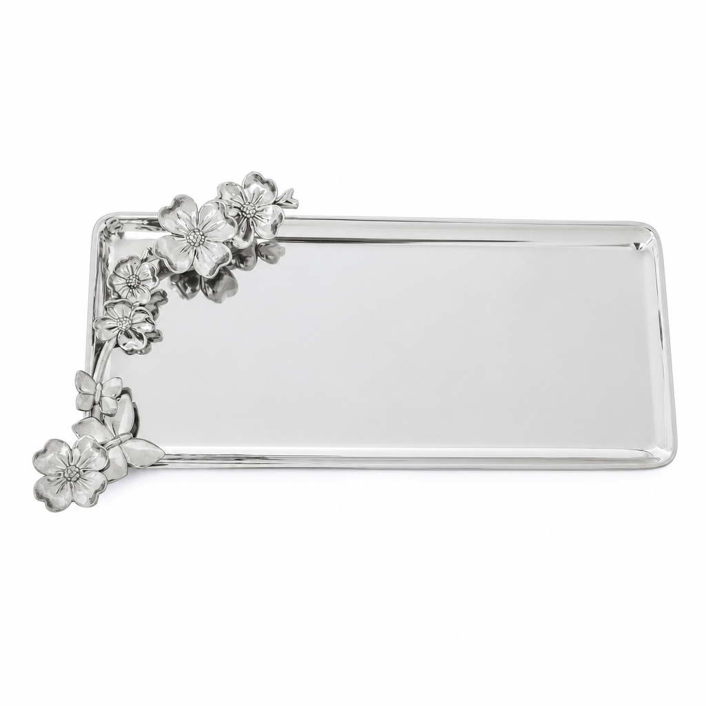 Butterfly Oblong Dogwood Tray