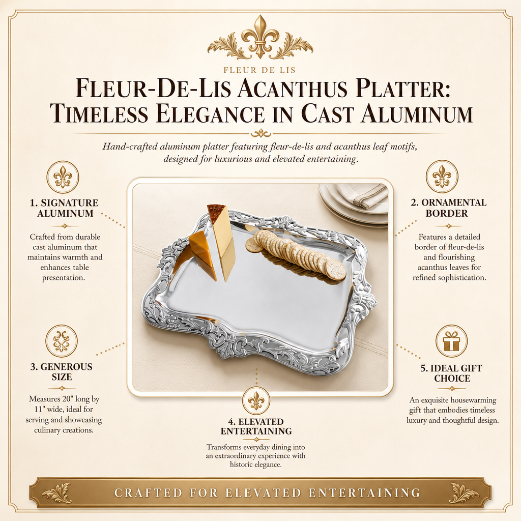 Fleur-De-Lis Acanthus Platter