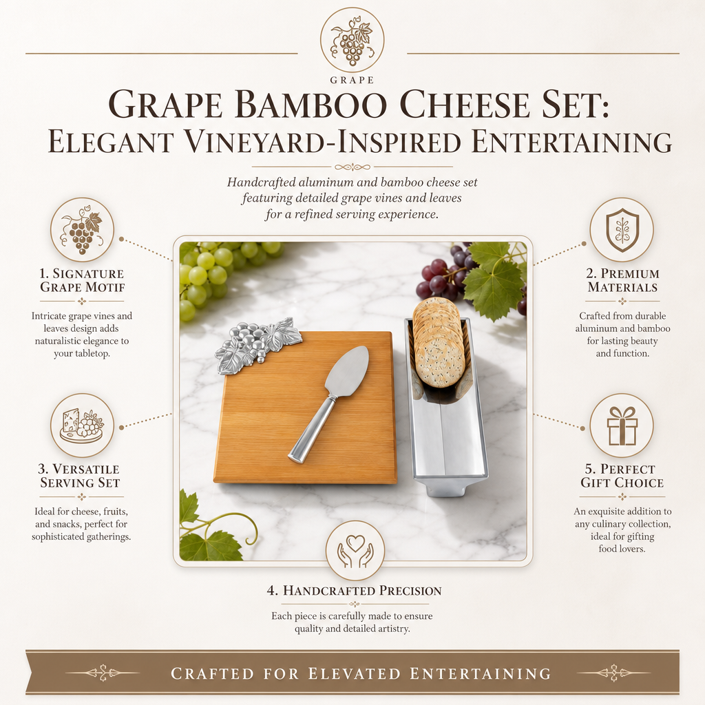 Grape Bamboo Cheese Set