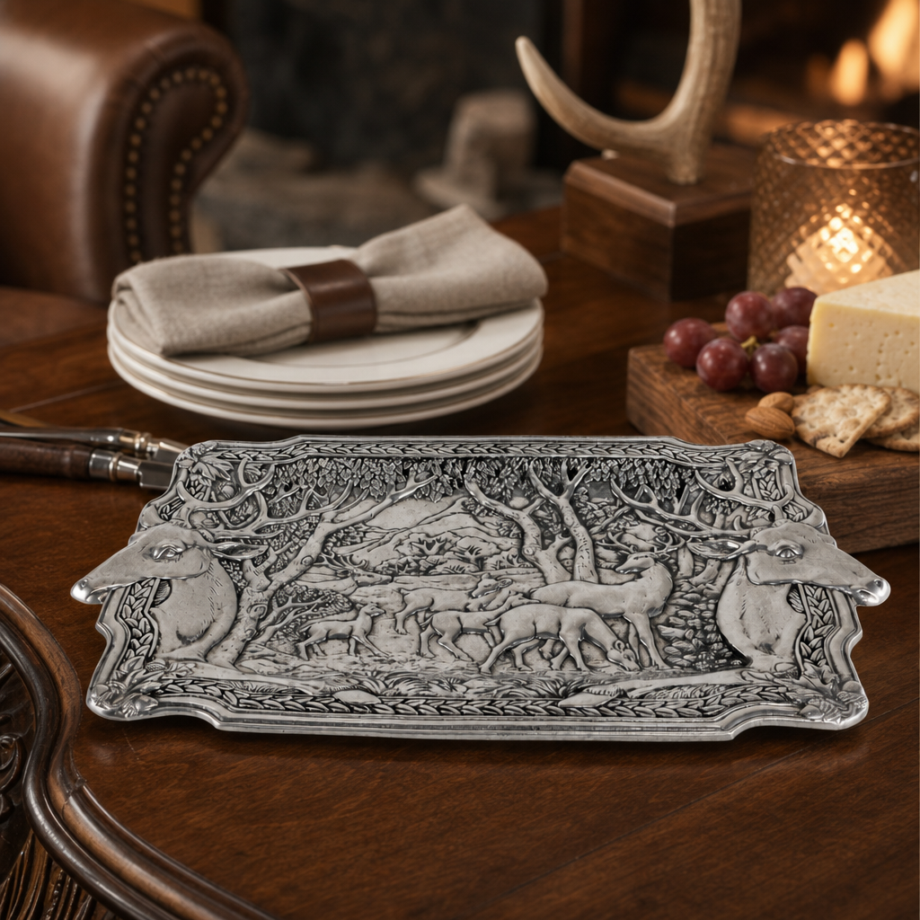 Elk Herd Oblong Tray