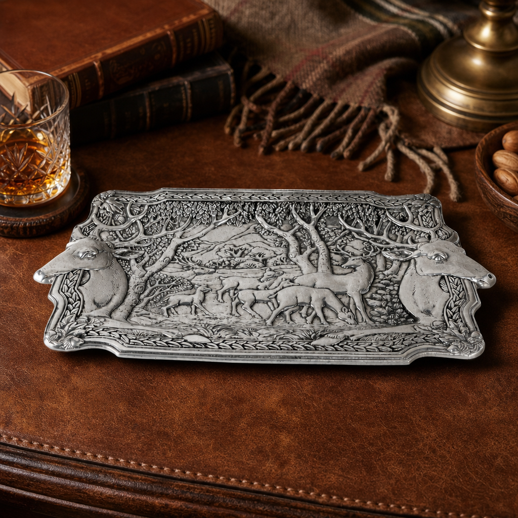 Elk Herd Oblong Tray