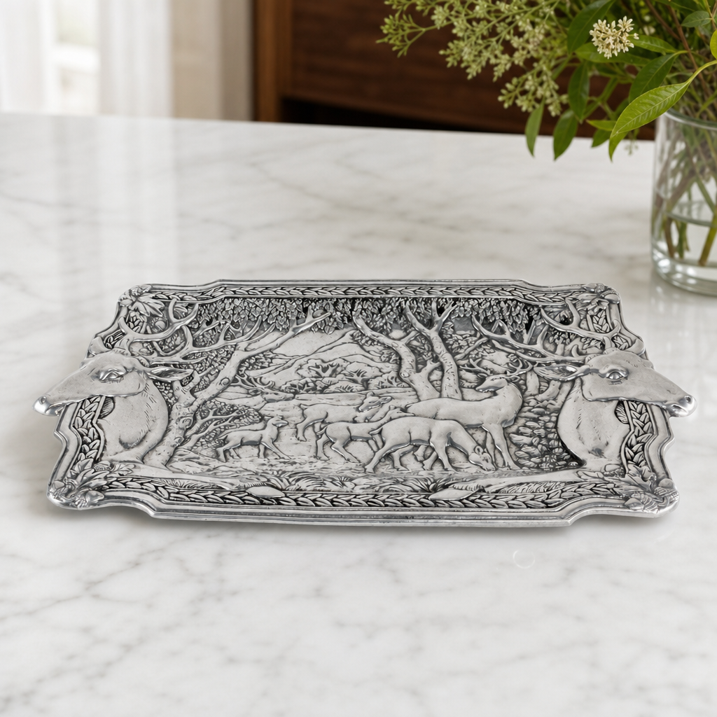Elk Herd Oblong Tray