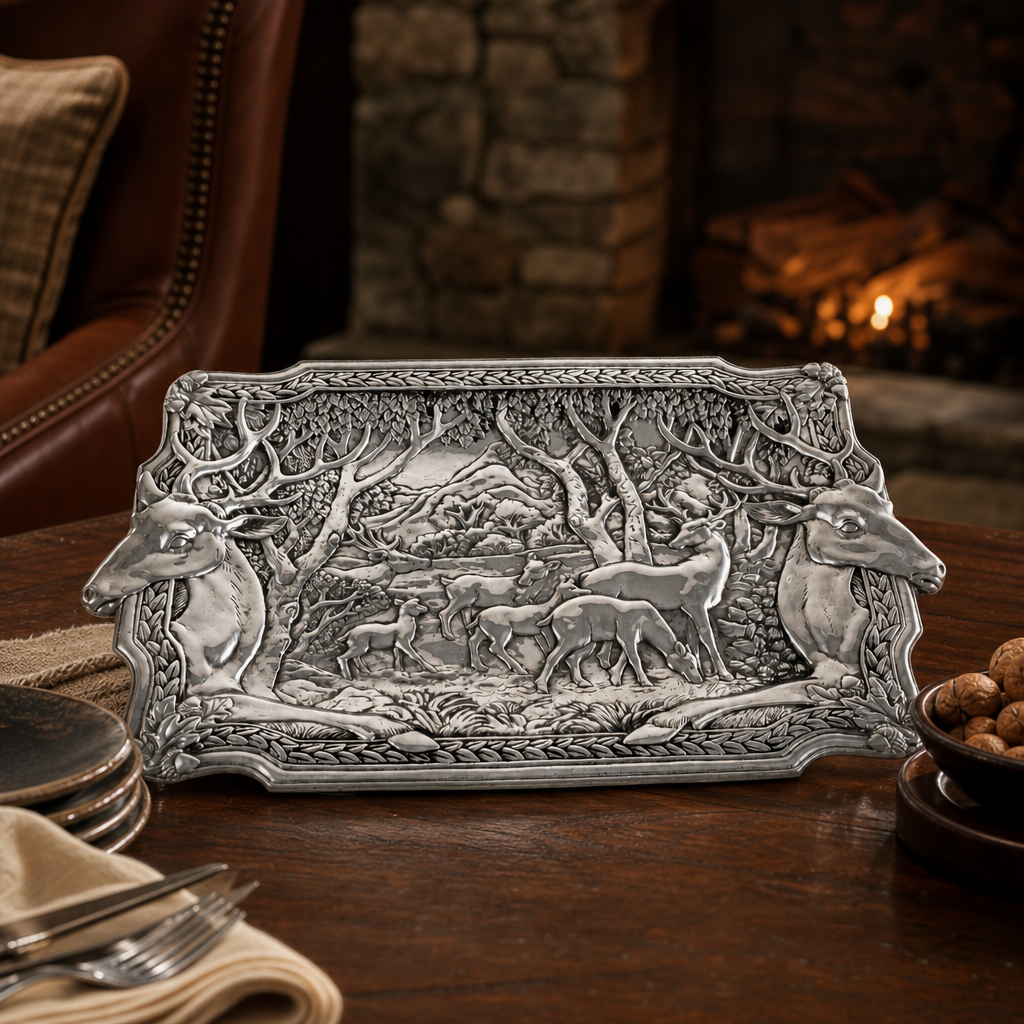Elk Herd Oblong Tray