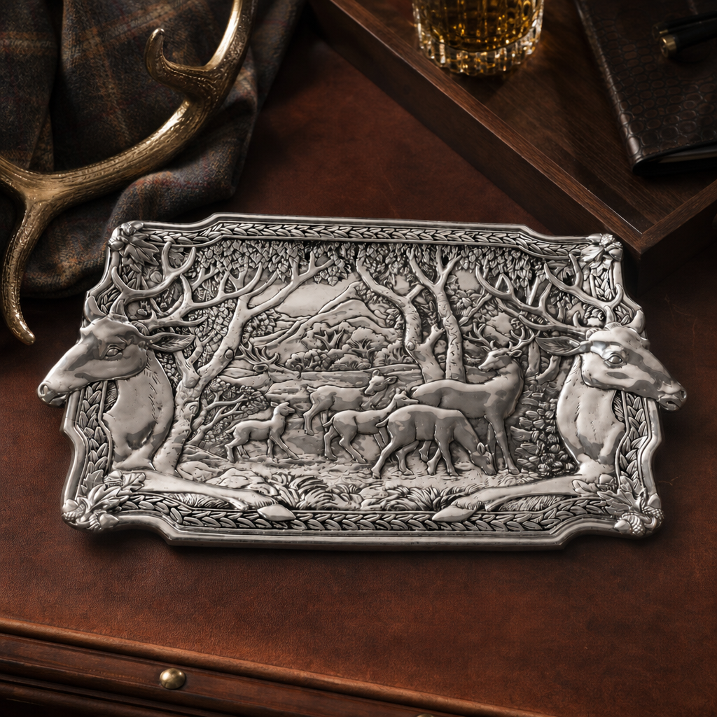 Elk Herd Oblong Tray