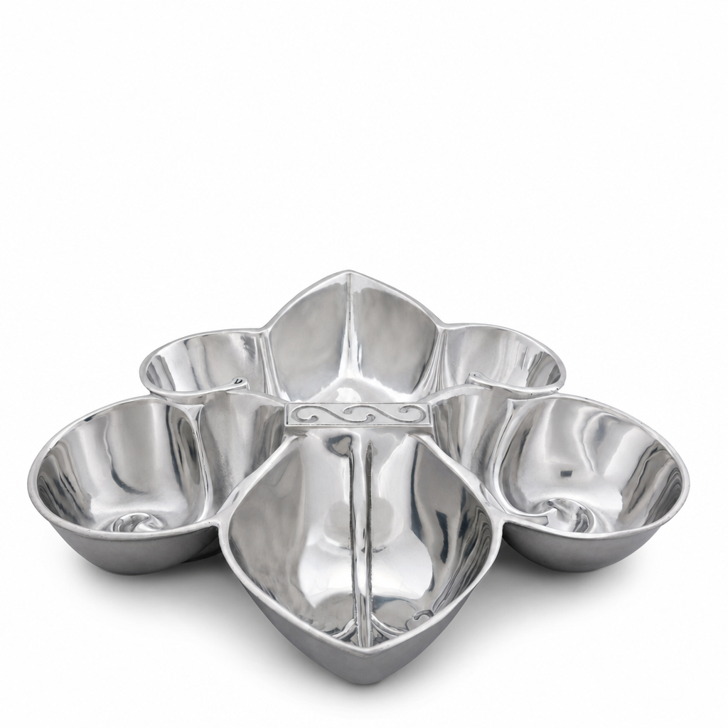 Fleur De Lis Serving Bowl 4 Compartment