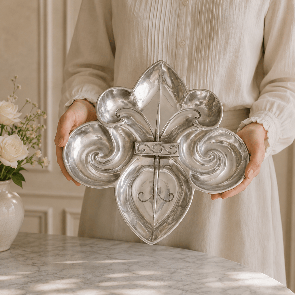 Fleur De Lis Serving Bowl 4 Compartment
