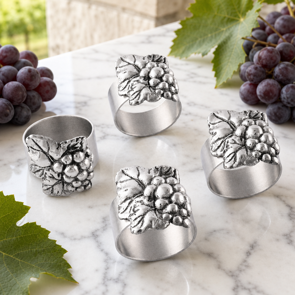 Grape Napkin Rings - set of 4