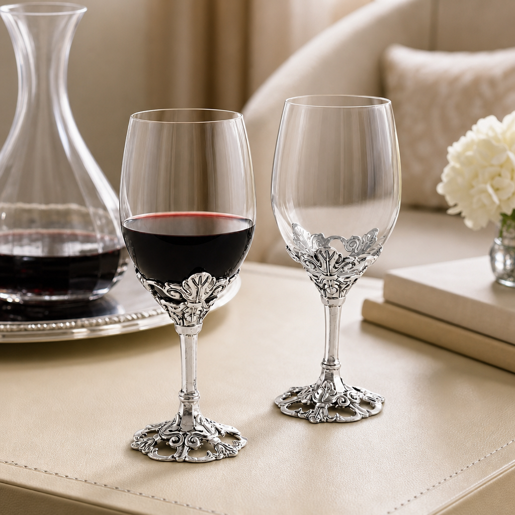 Fleur-De-Lis Wine Glasses