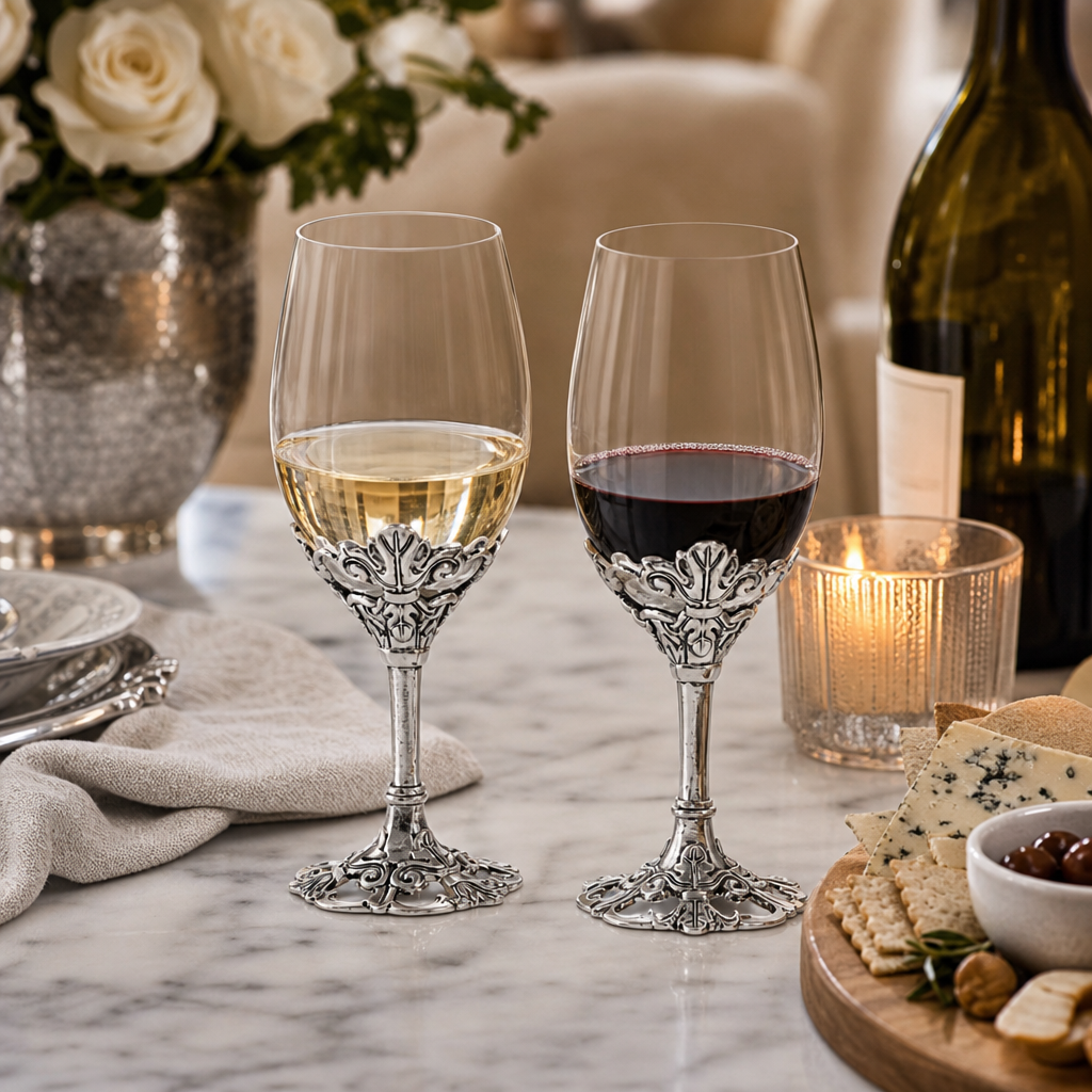 Fleur-De-Lis Wine Glasses