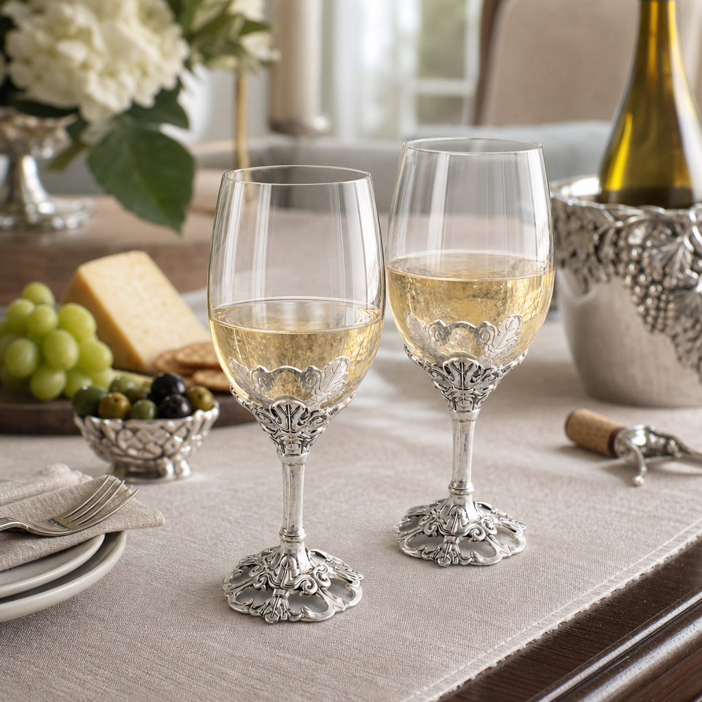 Fleur-De-Lis Wine Glasses