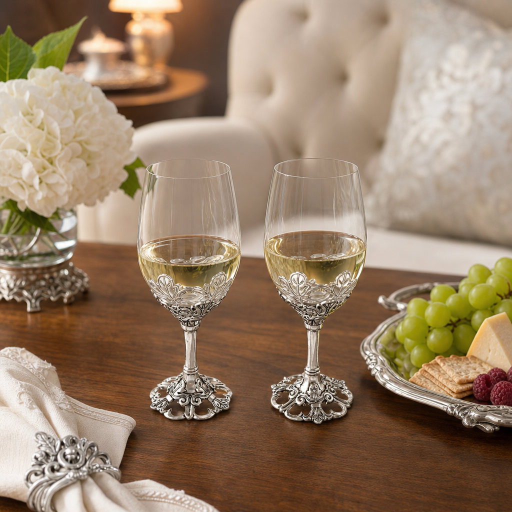 Fleur-De-Lis Wine Glasses