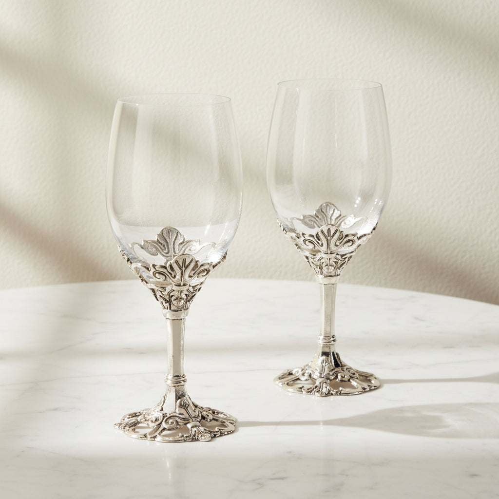 Fleur-De-Lis Wine Glasses