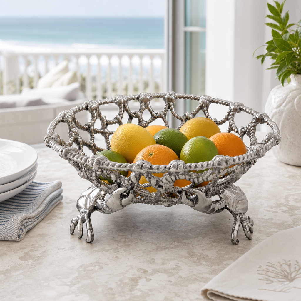 Crab and Net Fruit Basket
