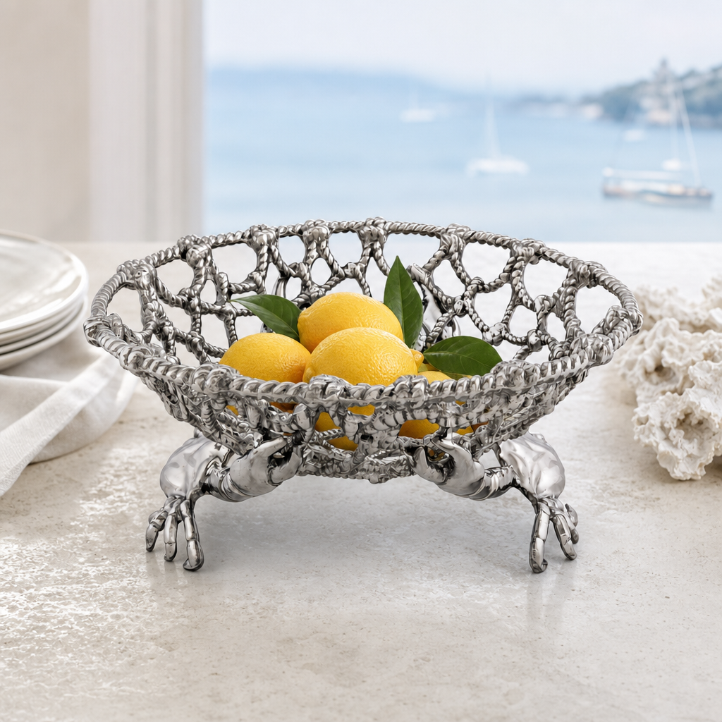 Crab and Net Fruit Basket