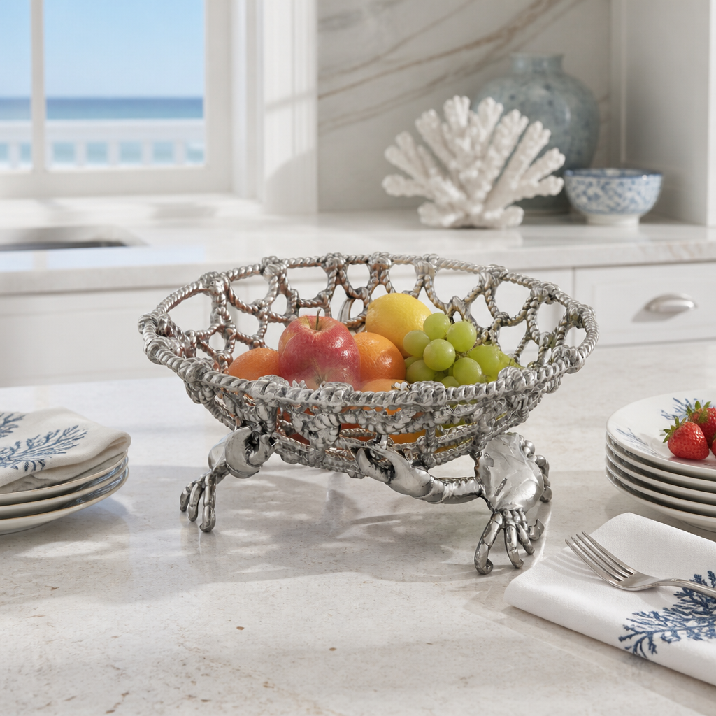 Crab and Net Fruit Basket