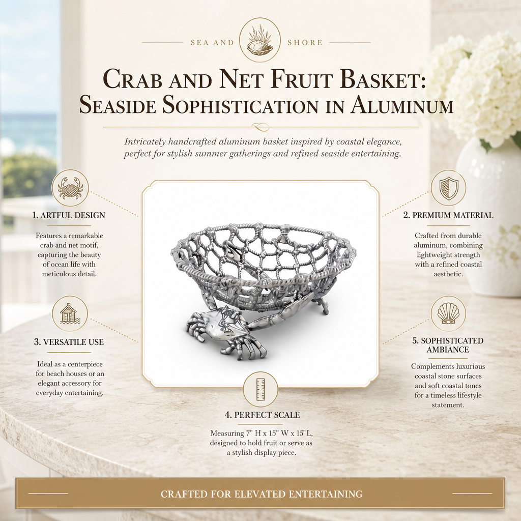 Crab and Net Fruit Basket