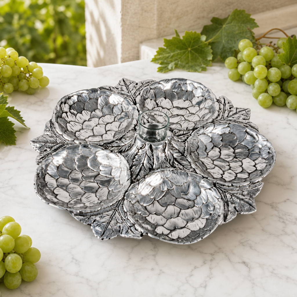 Artichoke 5 Section Snack Tray