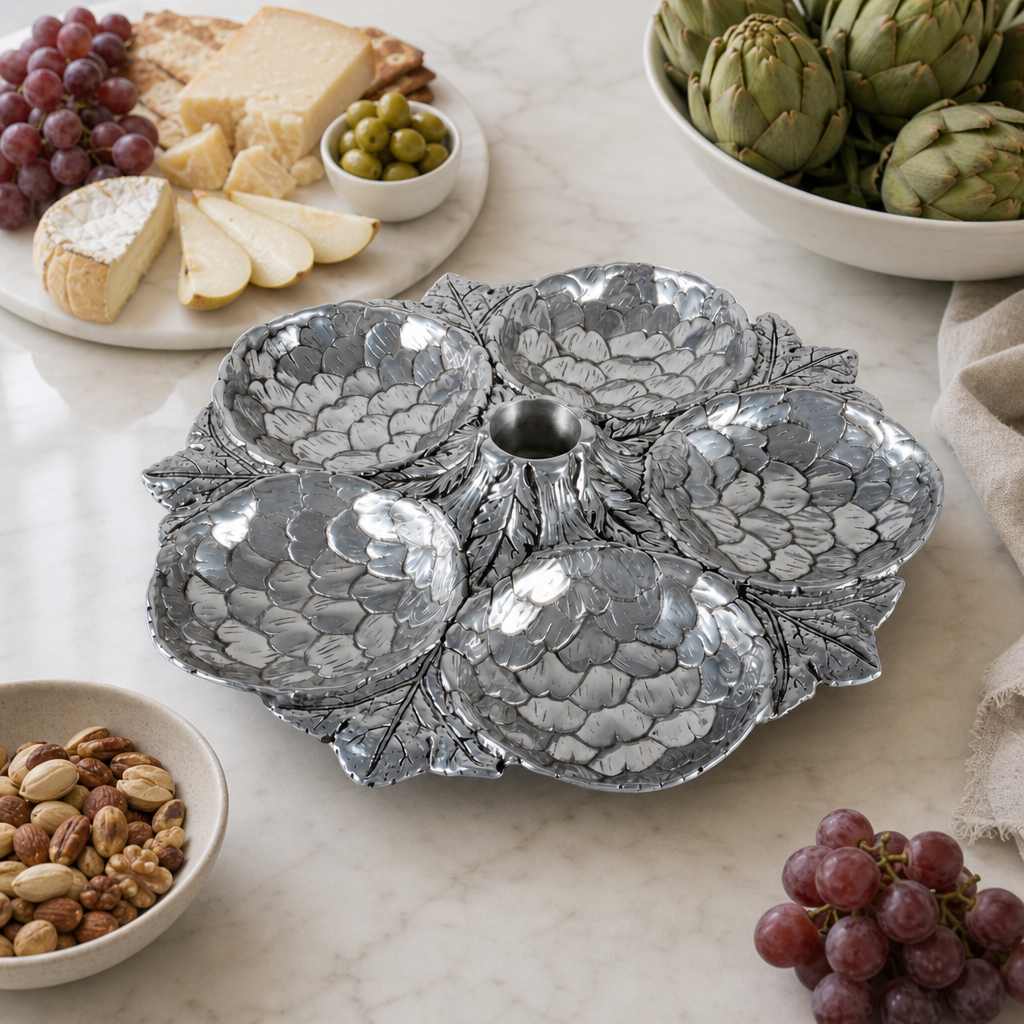 Artichoke 5 Section Snack Tray