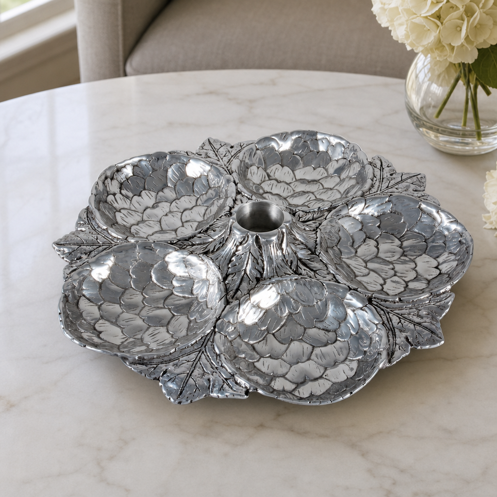 Artichoke 5 Section Snack Tray