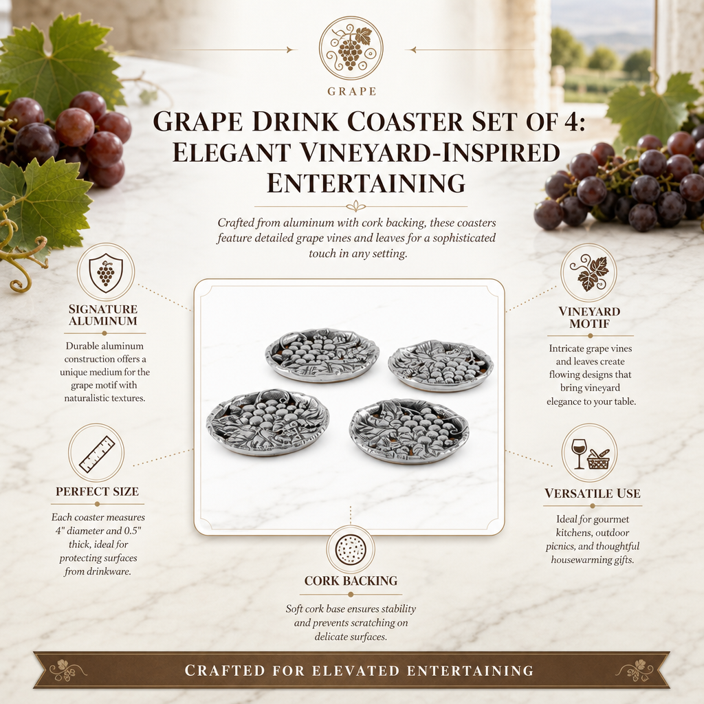 Grape Drink Coaster Set of 4