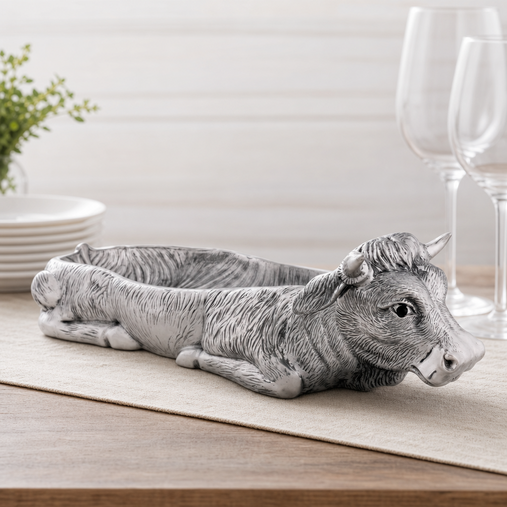Cow Carving Serving Tray