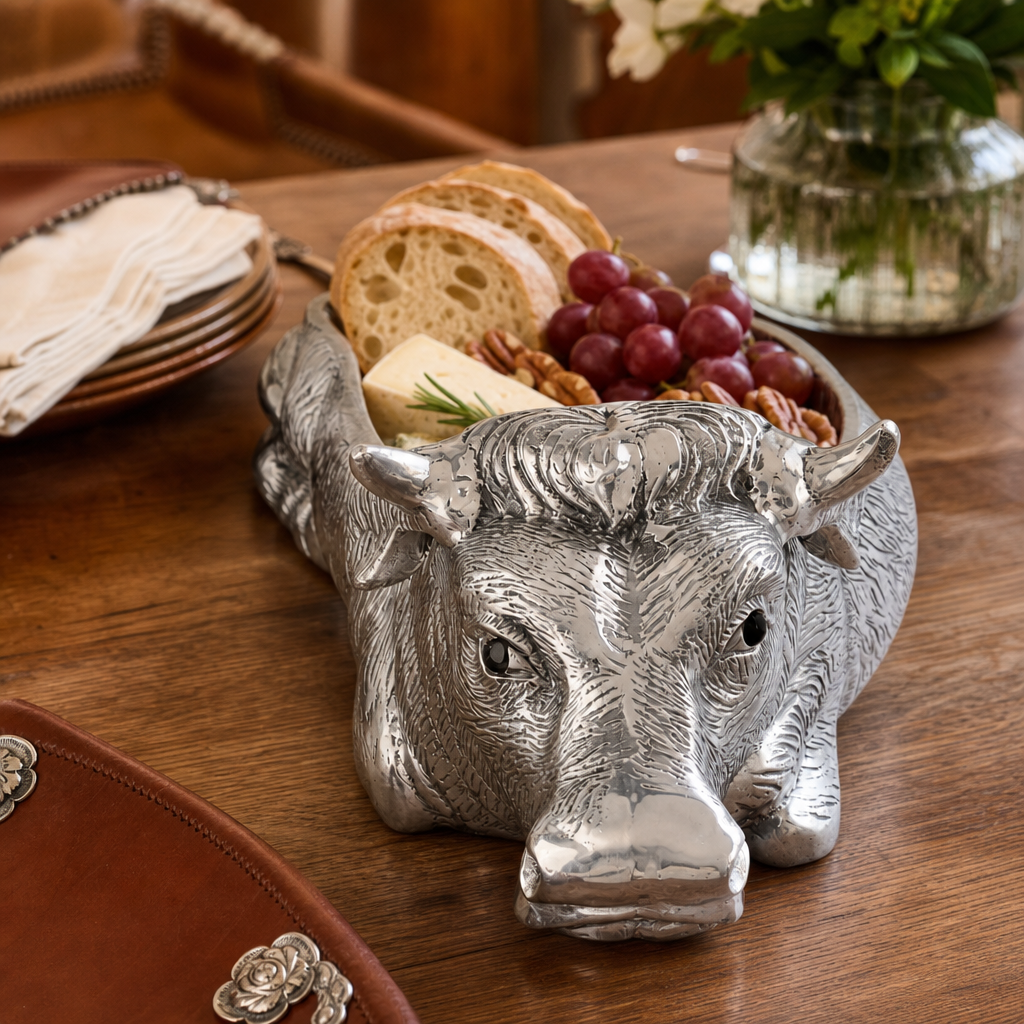 Cow Carving Serving Tray