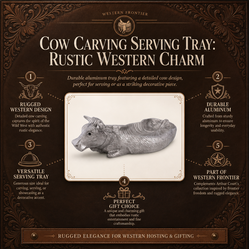 Cow Carving Serving Tray