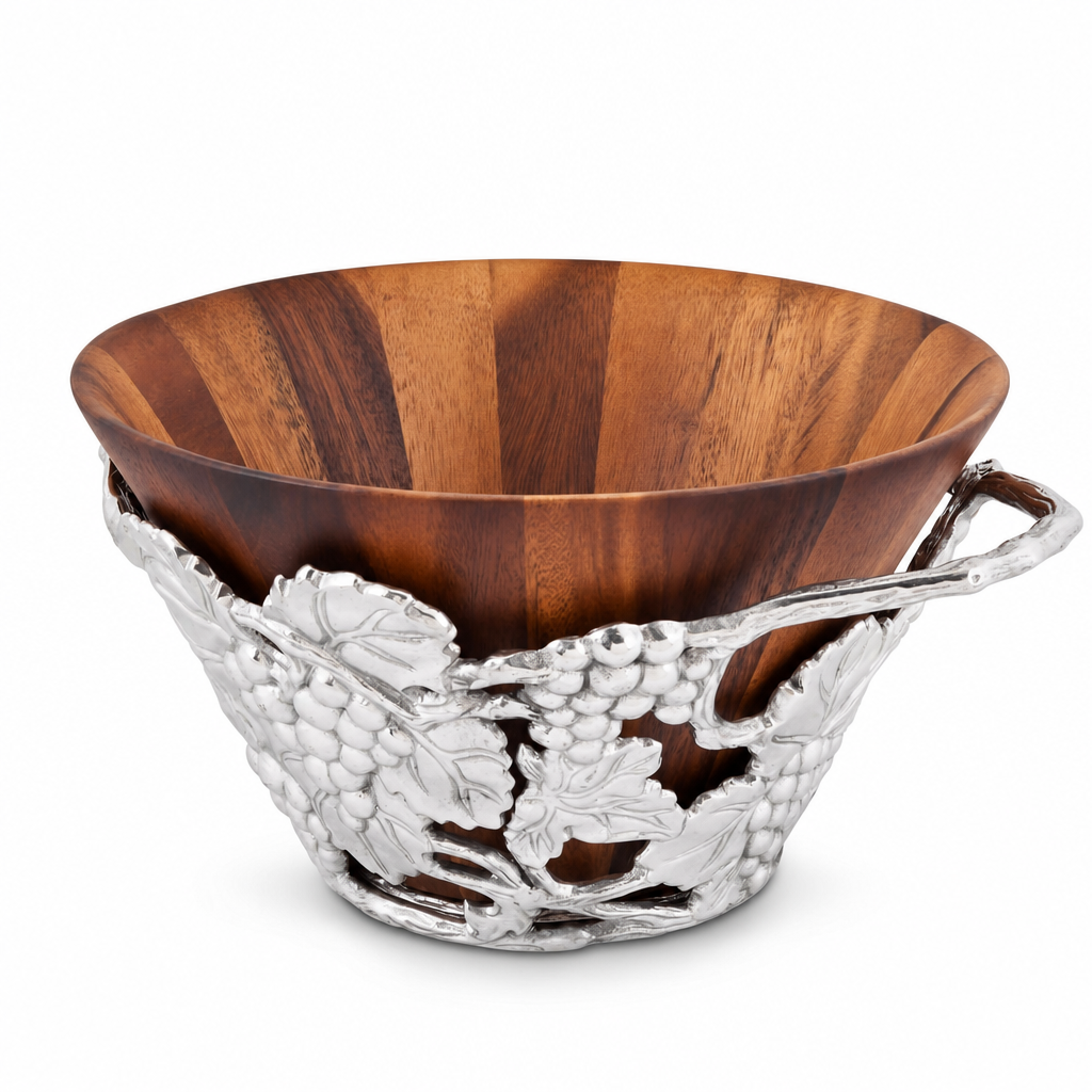 Grape Wood Tall Salad Bowl