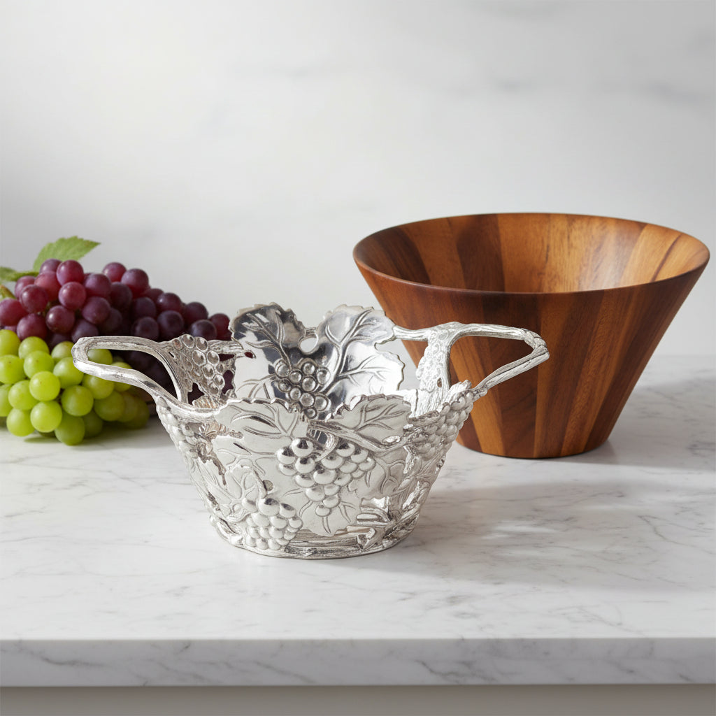 Grape Wood Tall Salad Bowl
