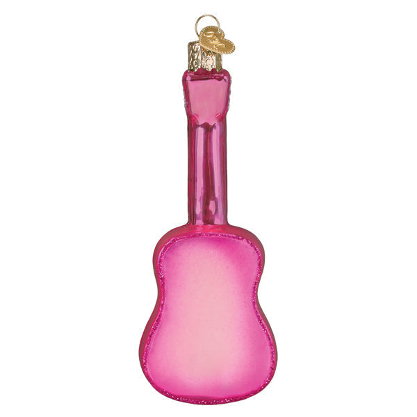 Glittered Glam Guitar Ornament