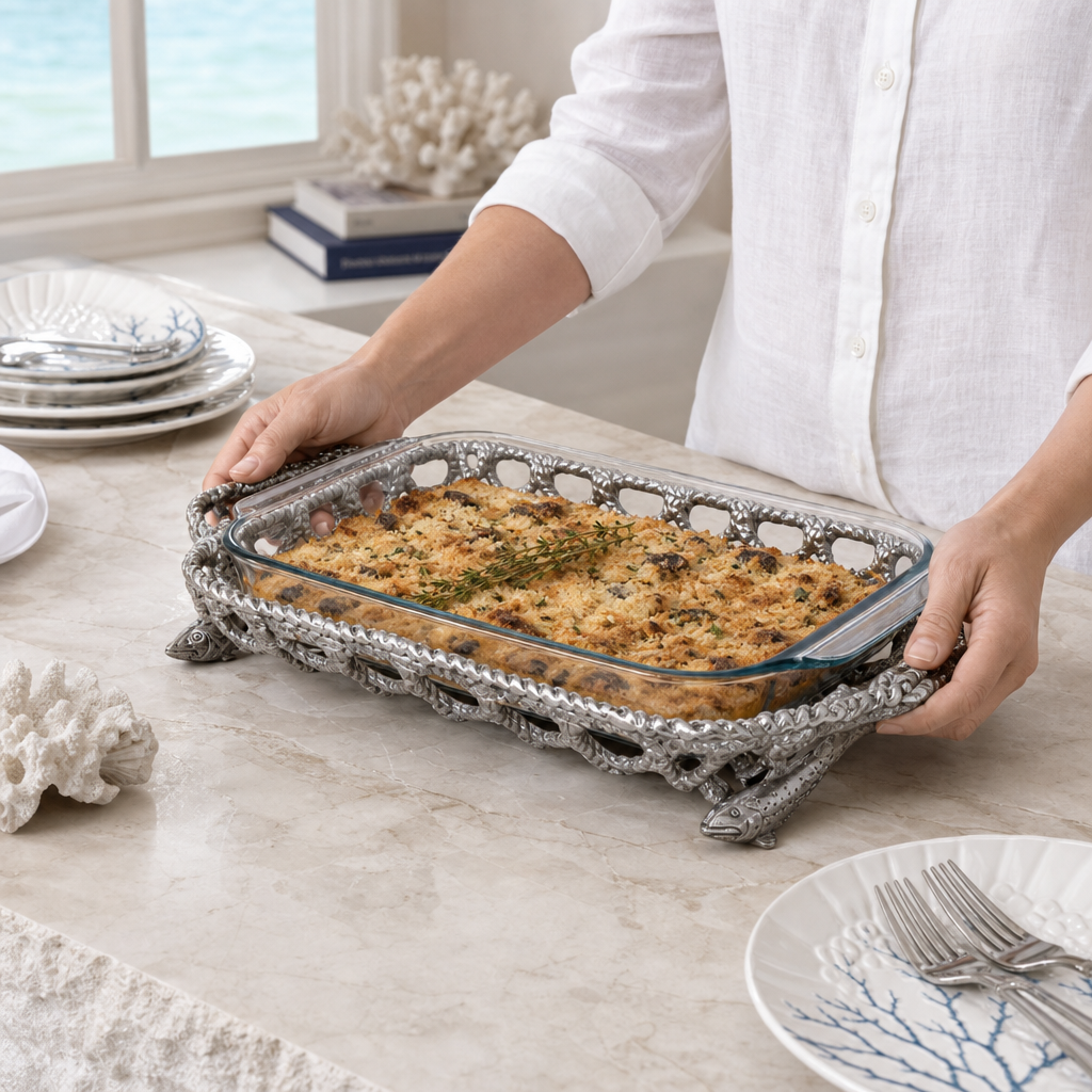 Fish Net Casserole / Pyrex Holder