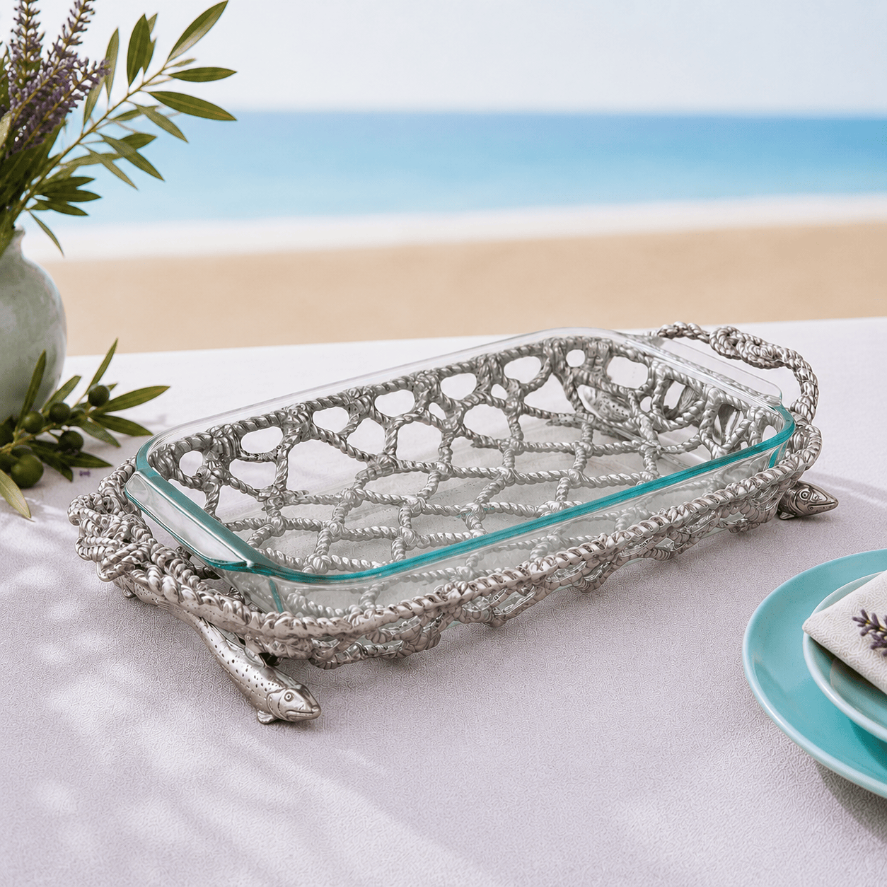 Fish Net Casserole / Pyrex Holder