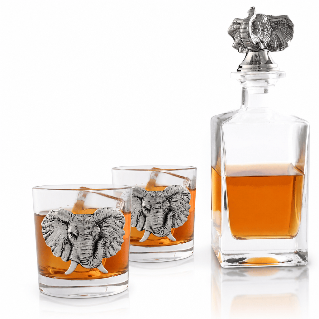 Elephant Decanter Set with Glasses