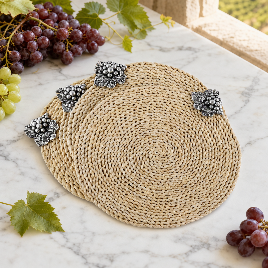 Grape Twisted Seagrass Placemats - set of 4