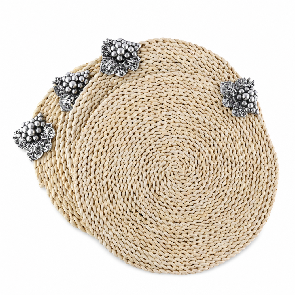 Grape Twisted Seagrass Placemats - set of 4