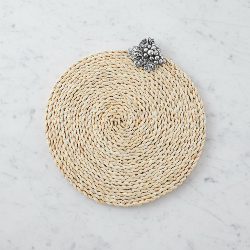 Grape Twisted Seagrass Placemats - set of 4