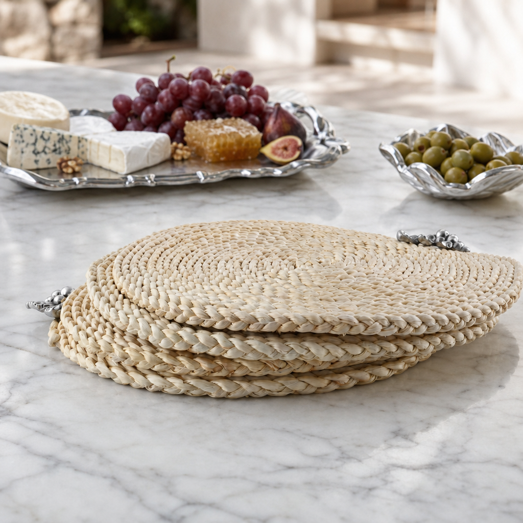 Grape Twisted Seagrass Placemats - set of 4