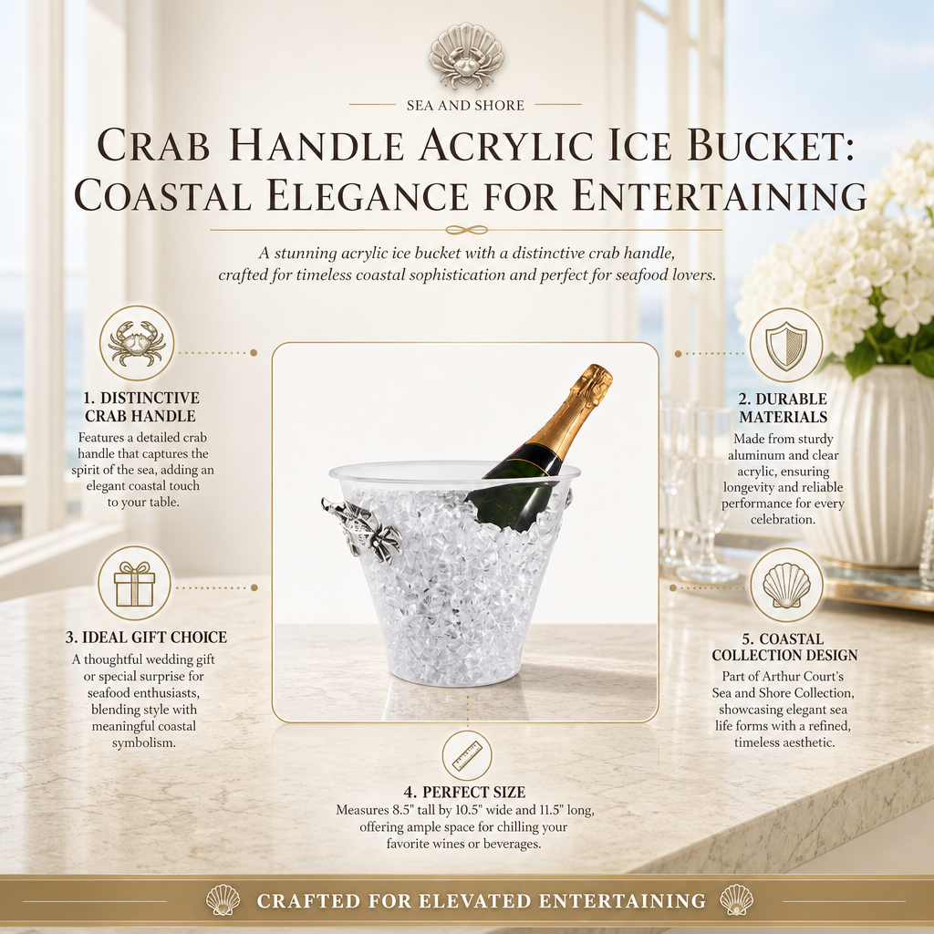 Crab Handle Acrylic Ice Bucket