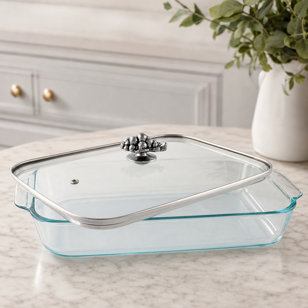 Grape Lid with Pyrex 3 quart Baking Dish