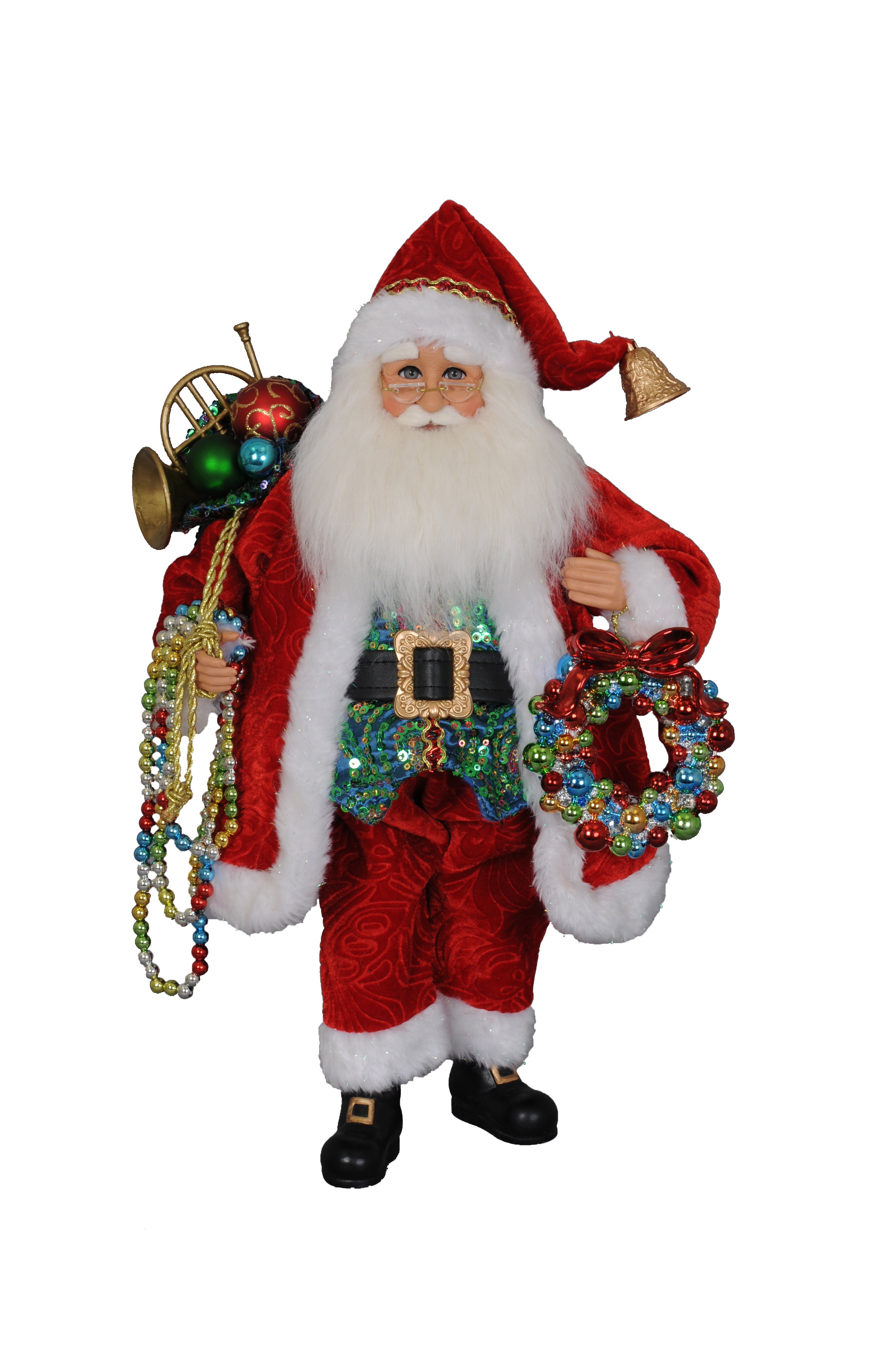 CC16-145 Beads w/ Wreath Santa