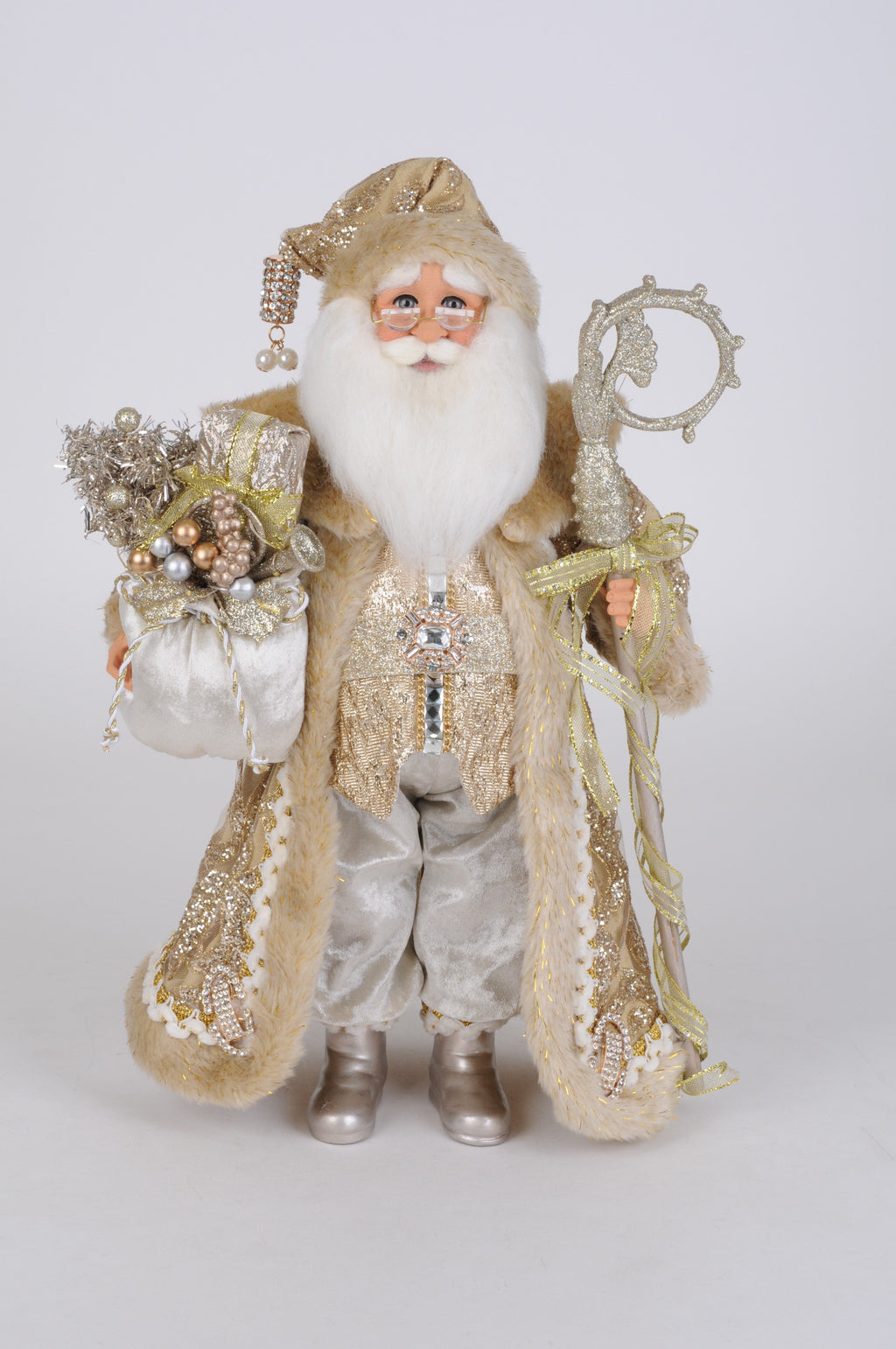 CC16-233 Lighted Touch of Gold Santa